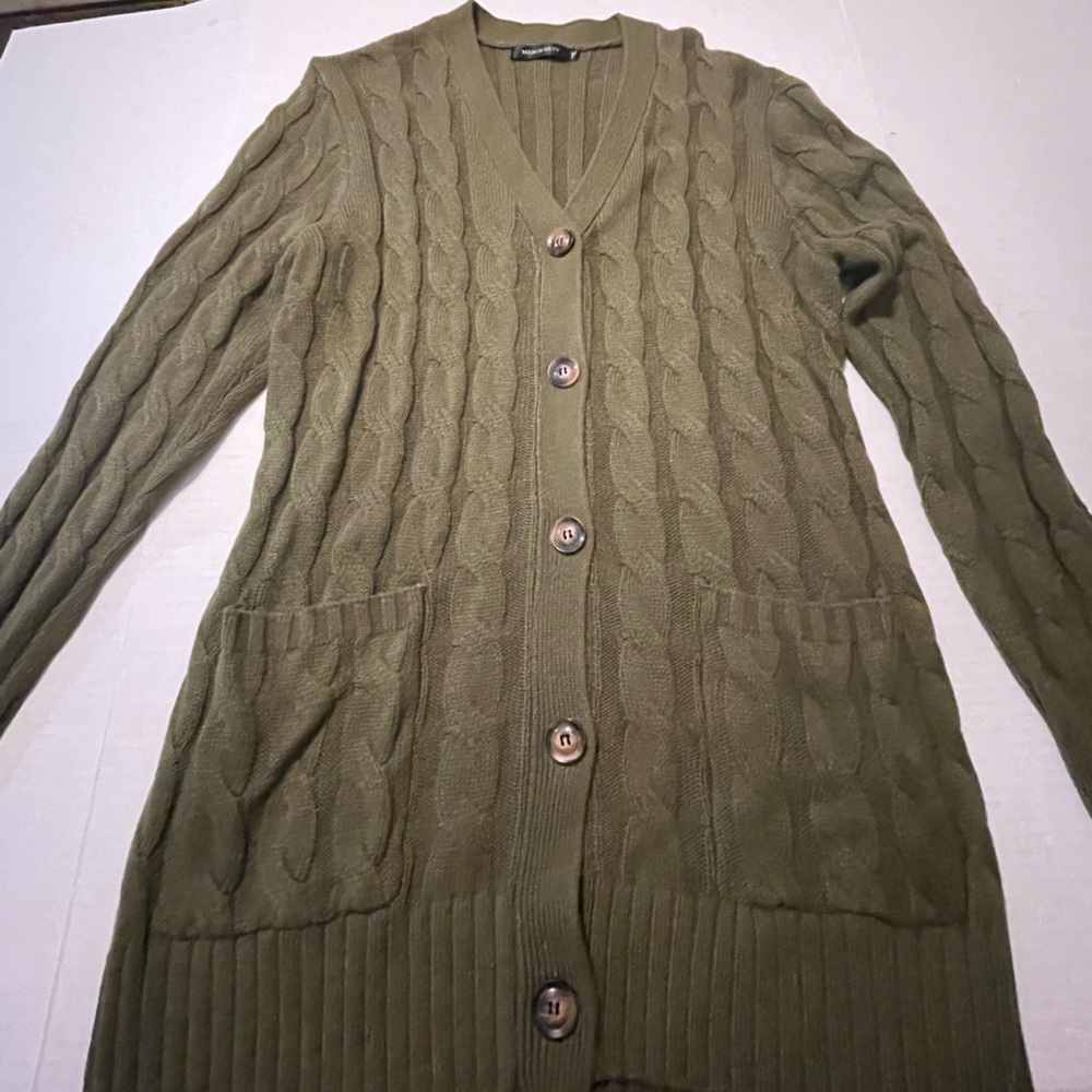 Merokeety women’s olive green cardigan sweater